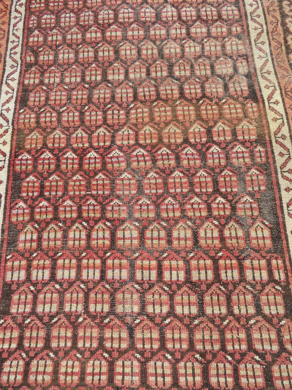 ANTIQUE KURDISH LONG RUG RUNNER. (SARAB DESIGN) KURDISH HOMELANDS NORTH WEST PERSIA. 266CM X 112CM View V