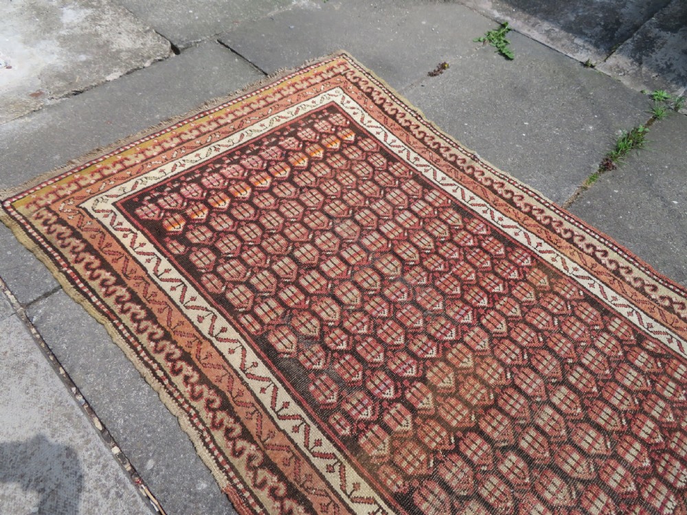 ANTIQUE KURDISH LONG RUG RUNNER. (SARAB DESIGN) KURDISH HOMELANDS NORTH WEST PERSIA. 266CM X 112CM View XI