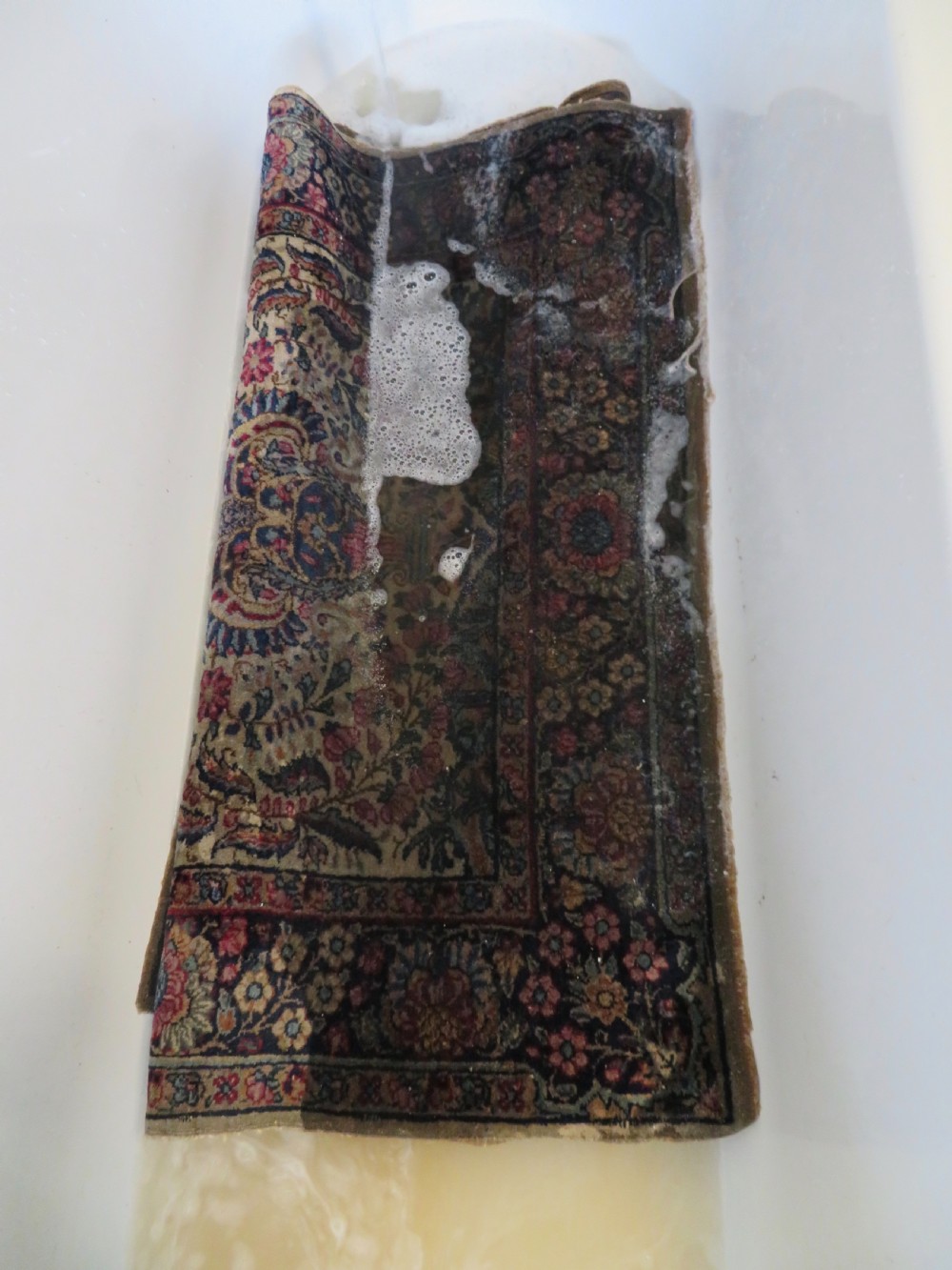 PAIR ANTIQUE IVORY GROUND FLORAL KERMAN KIRMAN RUGS. SOUTH PERSIA. 174CM X 90CM. View XXV