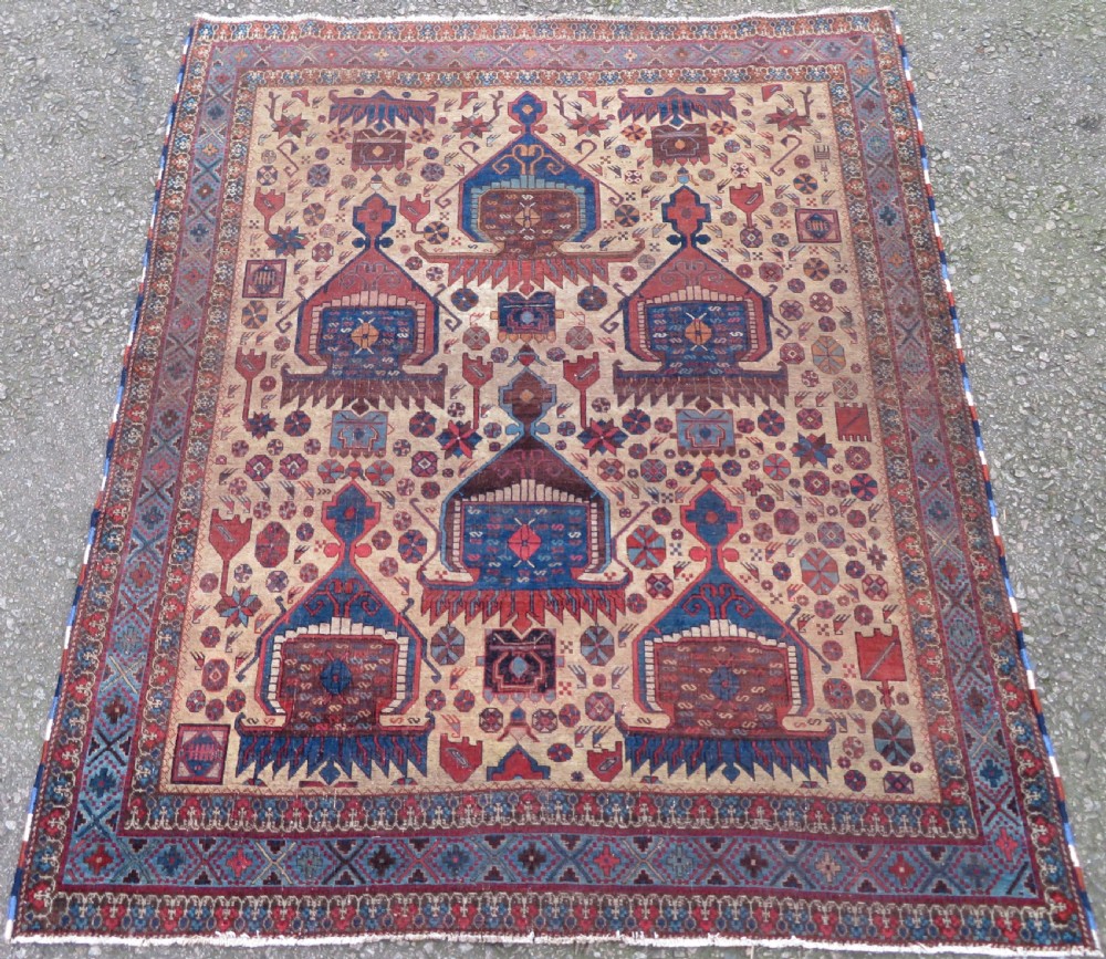 VERY FINE & EARLY ANTIQUE AFSHAR TRIBAL RUG. SOUTH PERSIA. 178CM X 145CM. View II