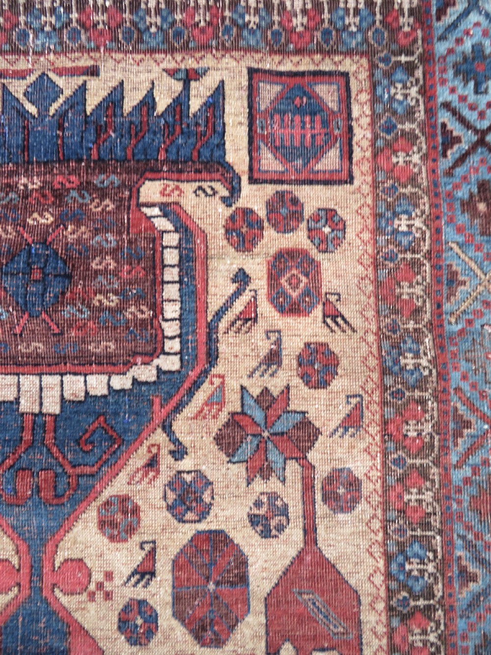 VERY FINE & EARLY ANTIQUE AFSHAR TRIBAL RUG. SOUTH PERSIA. 178CM X 145CM. View V
