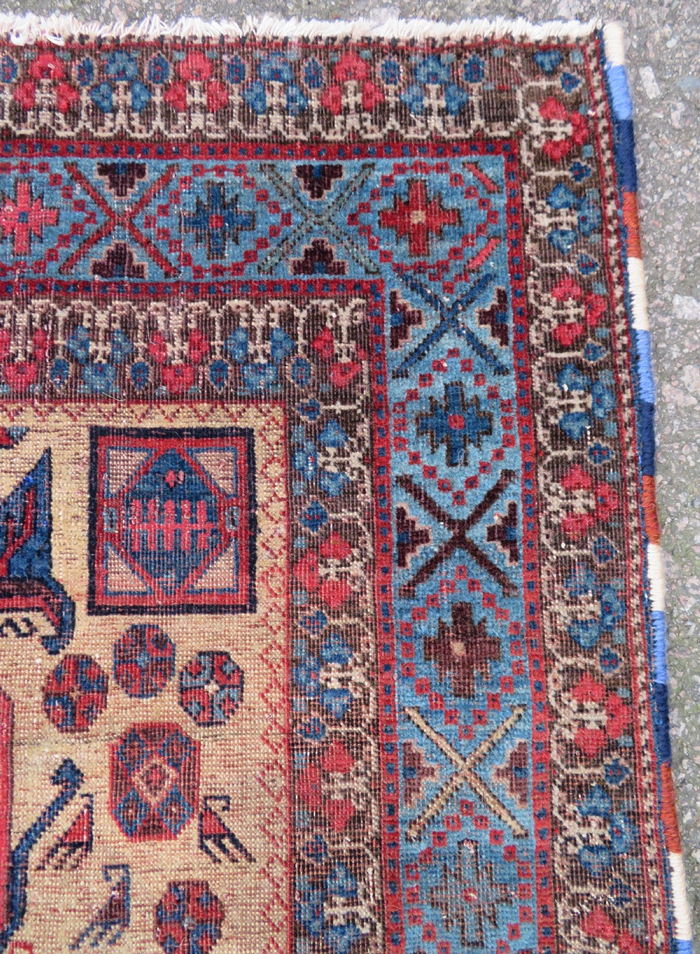 VERY FINE & EARLY ANTIQUE AFSHAR TRIBAL RUG. SOUTH PERSIA. 178CM X 145CM. View VI