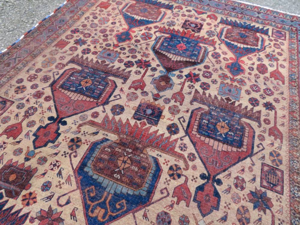 VERY FINE & EARLY ANTIQUE AFSHAR TRIBAL RUG. SOUTH PERSIA. 178CM X 145CM. View VIII