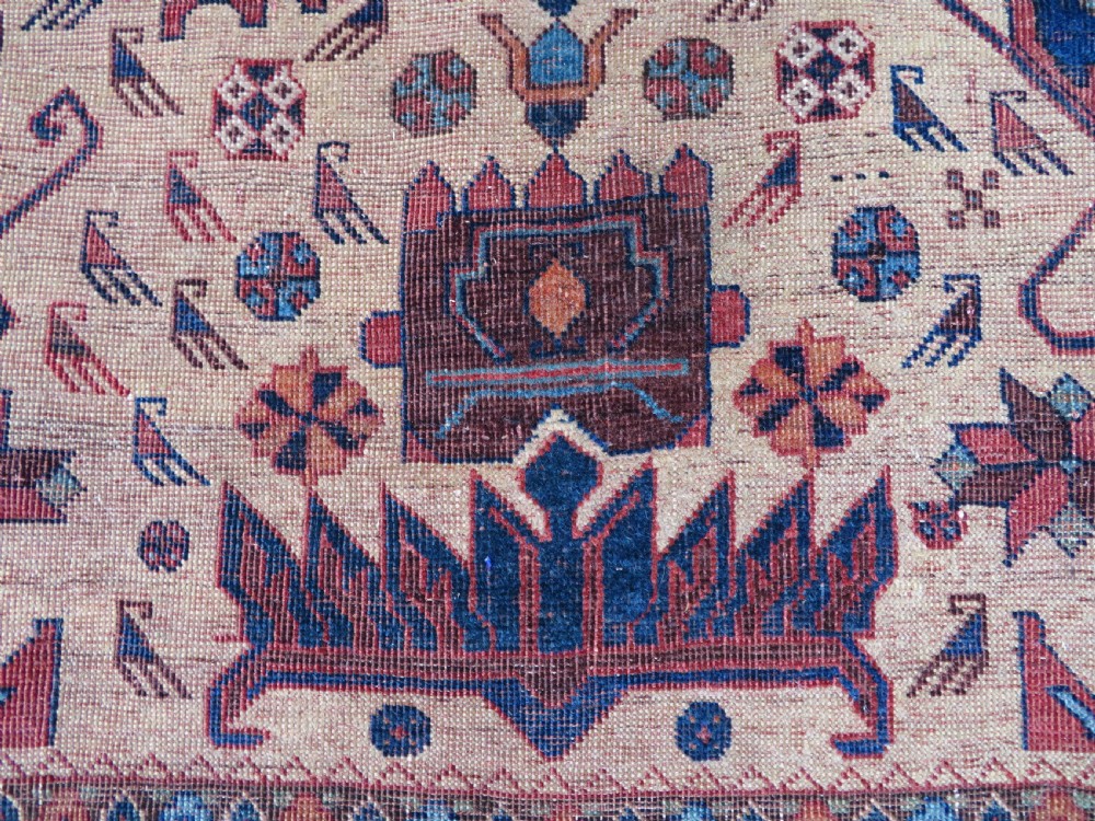 VERY FINE & EARLY ANTIQUE AFSHAR TRIBAL RUG. SOUTH PERSIA. 178CM X 145CM. View IX