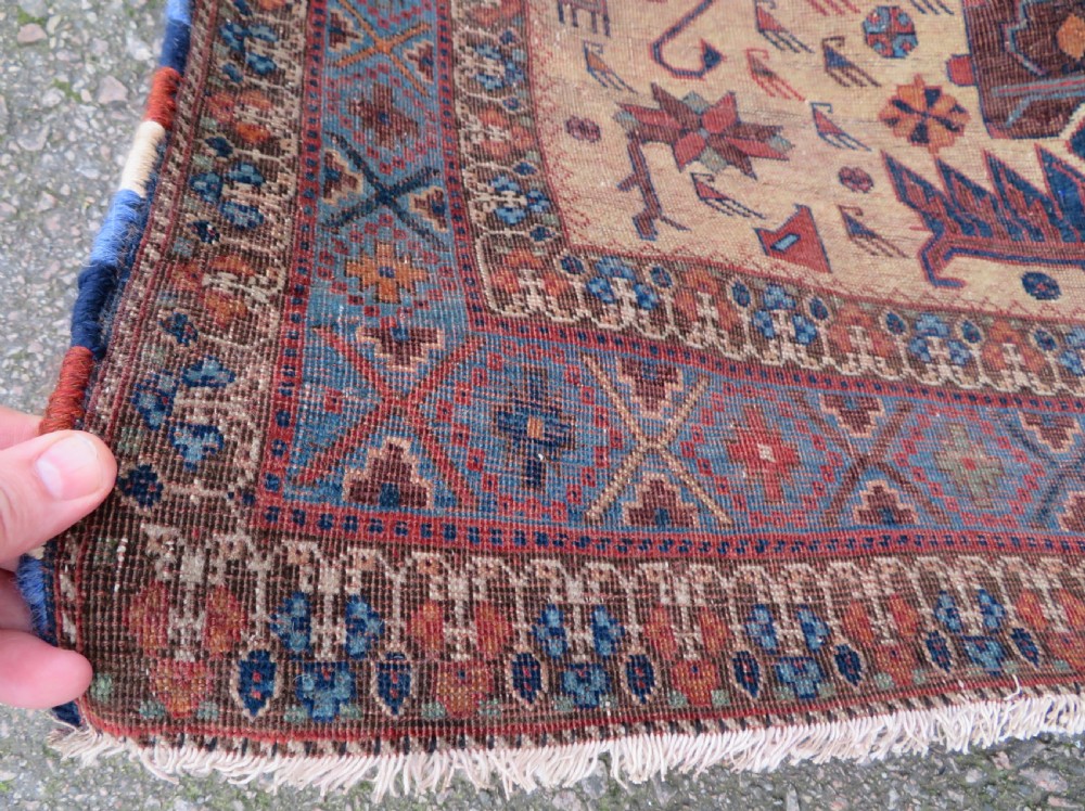VERY FINE & EARLY ANTIQUE AFSHAR TRIBAL RUG. SOUTH PERSIA. 178CM X 145CM. View XIII