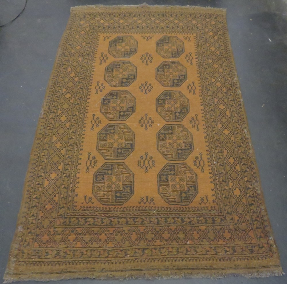OLD GOLD AFGHAN ERSARI VILLAGE RUG. GOLDEN AFGHAN RUG. View XXV