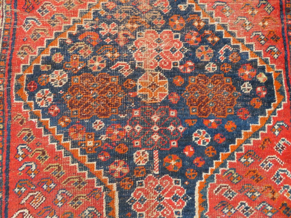 Distressed Antique Khamseh Rug. South West Persia. 150cm X 100cm View VI