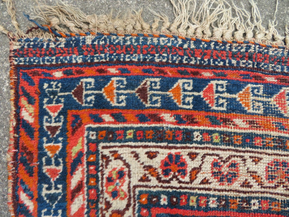 Distressed Antique Khamseh Rug. South West Persia. 150cm X 100cm View XI