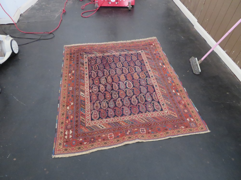 ANTIQUE AFSHAR TRIBAL RUG. AFSHAR TRIBES OF KERMAN. SOUTH PERSIA. LATE 19TH CENTURY. 146CM X 134CM. View XXVII