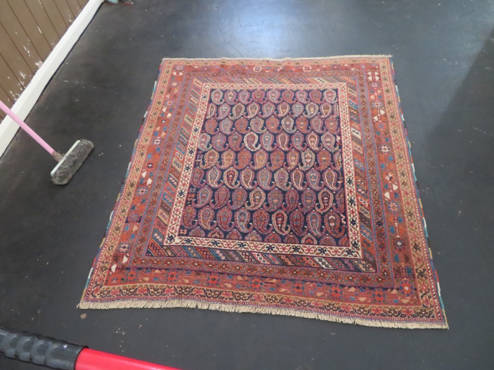 ANTIQUE AFSHAR TRIBAL RUG. AFSHAR TRIBES OF KERMAN. SOUTH PERSIA. LATE 19TH CENTURY. 146CM X 134CM. View XXVIII