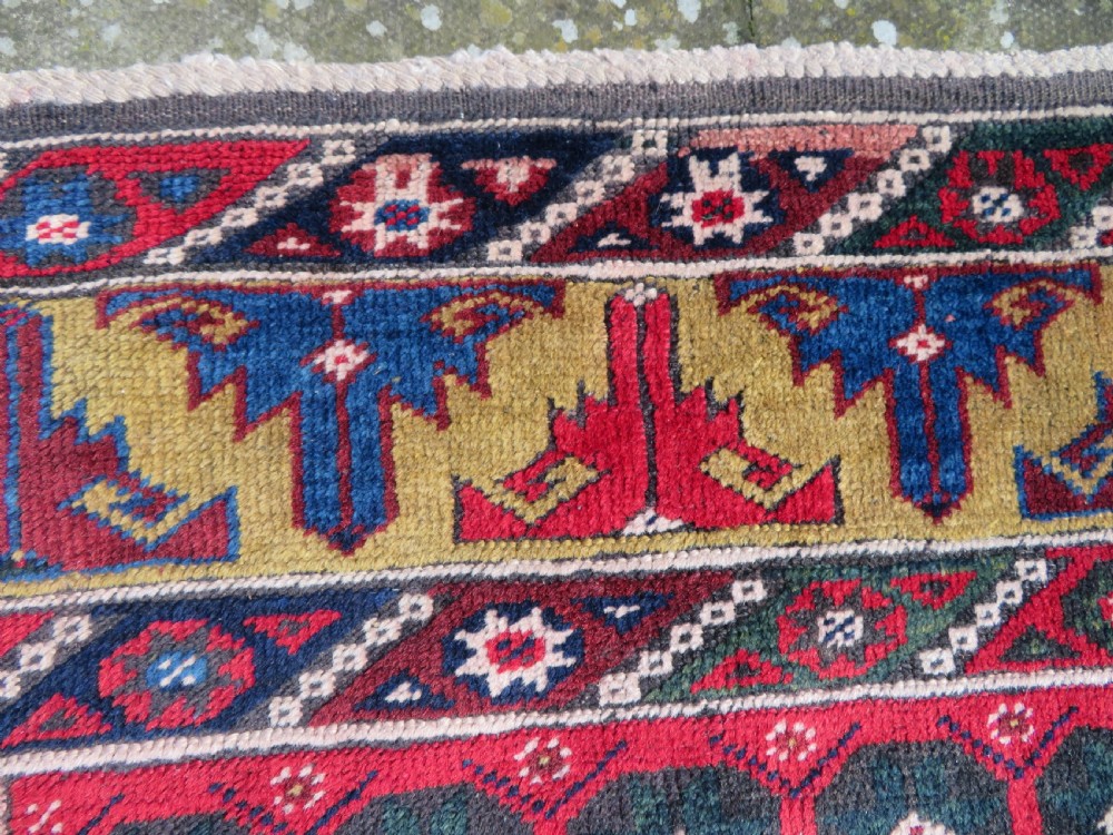 Antique Turkish Antalya ( Dosemealti) Village Rug. With A Scarce Pea Green Border.190cm X 128cm. View XI