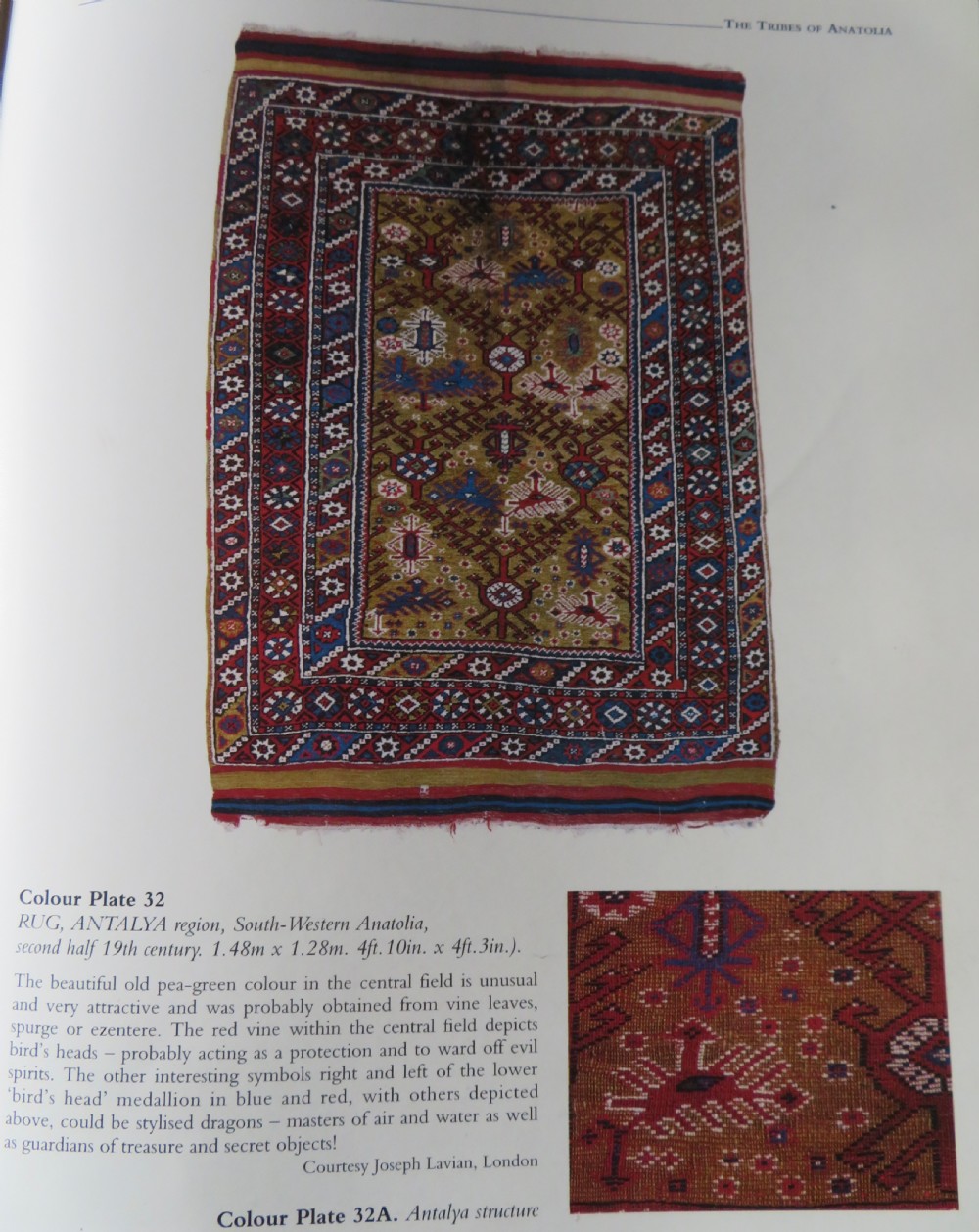 Antique Turkish Antalya ( Dosemealti) Village Rug. With A Scarce Pea Green Border.190cm X 128cm. View XX