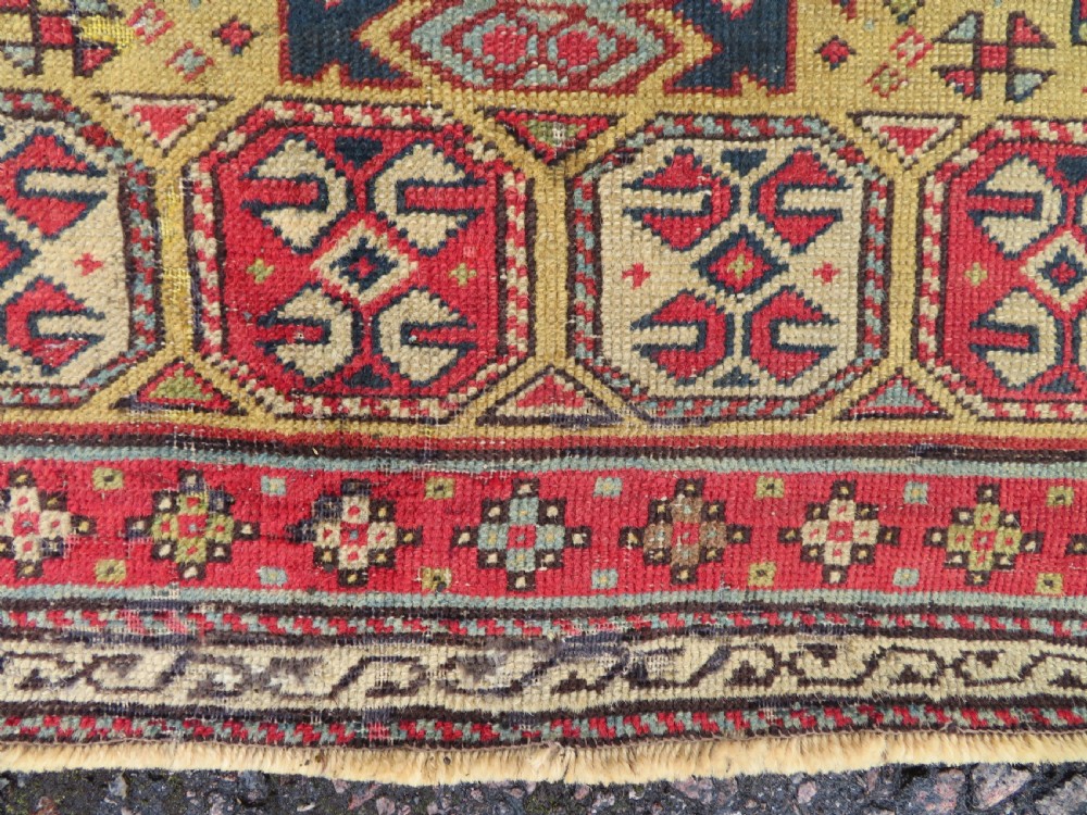 Antique Caucasian Shirvan Narrow Runner. 240cm x 72cm.  View V