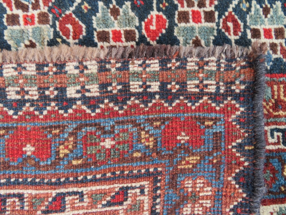ANTIQUE KHAMSEH TRIBAL RUG. BAHARLU/AINALU ARAB NOMADS. SOUTH WEST PERSIA. 274CM X 184CM. View XVII