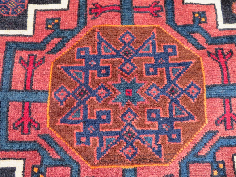 ANTIQUE LURI SADDLE BAG FACE RUG. LURI TRIBES OF LURISTAN. WEST PERSIA. View II