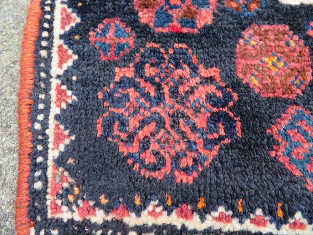 ANTIQUE LURI SADDLE BAG FACE RUG. LURI TRIBES OF LURISTAN. WEST PERSIA. View III