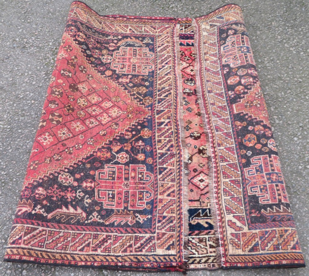 OLD SHIRAZ QASHQAI SMALL CARPET LARGE RUG. 250CM X 168CM. View XIV