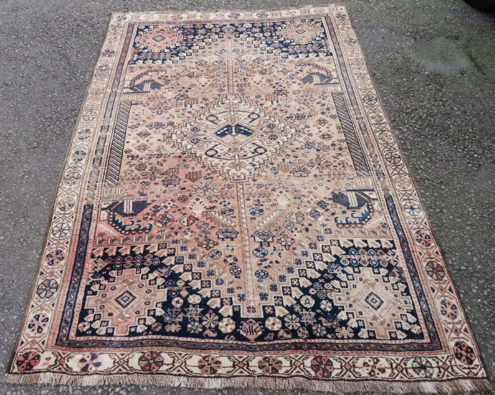 OLD SHIRAZ QASHQAI SMALL CARPET LARGE RUG. 254CM X 173CM. View II