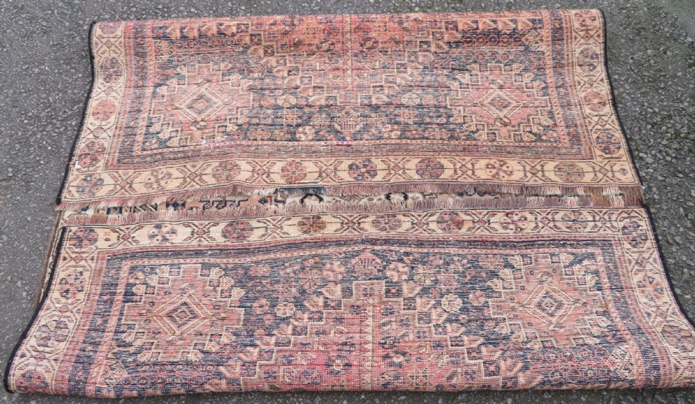 OLD SHIRAZ QASHQAI SMALL CARPET LARGE RUG. 254CM X 173CM. View XII