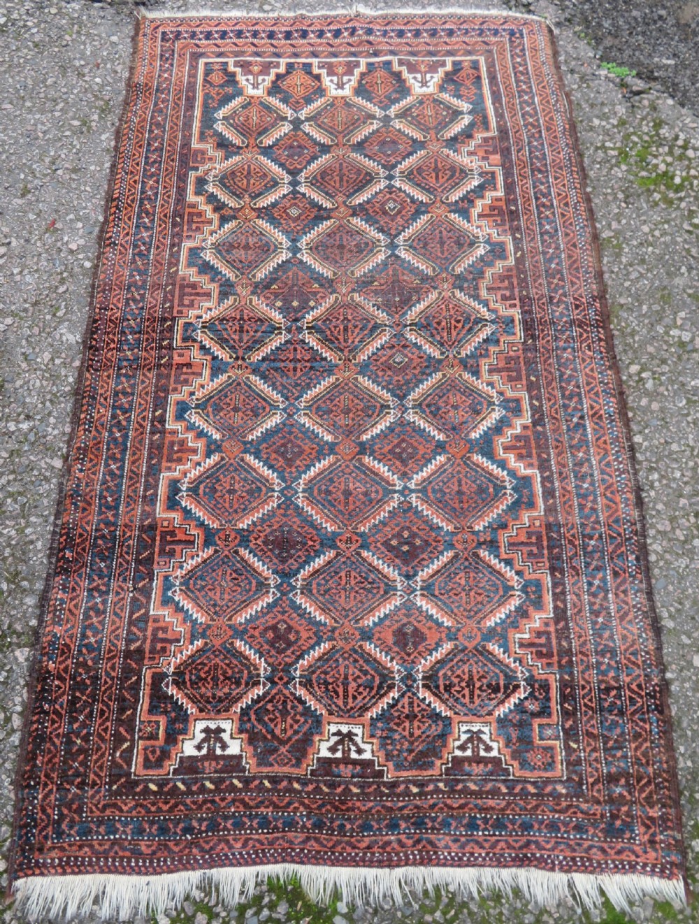 Antique Salar Khani Baluch Rug. 191CM X 105CM.