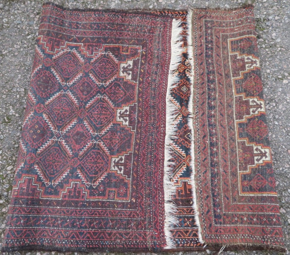 Antique Salar Khani Baluch Rug. 191CM X 105CM. View X