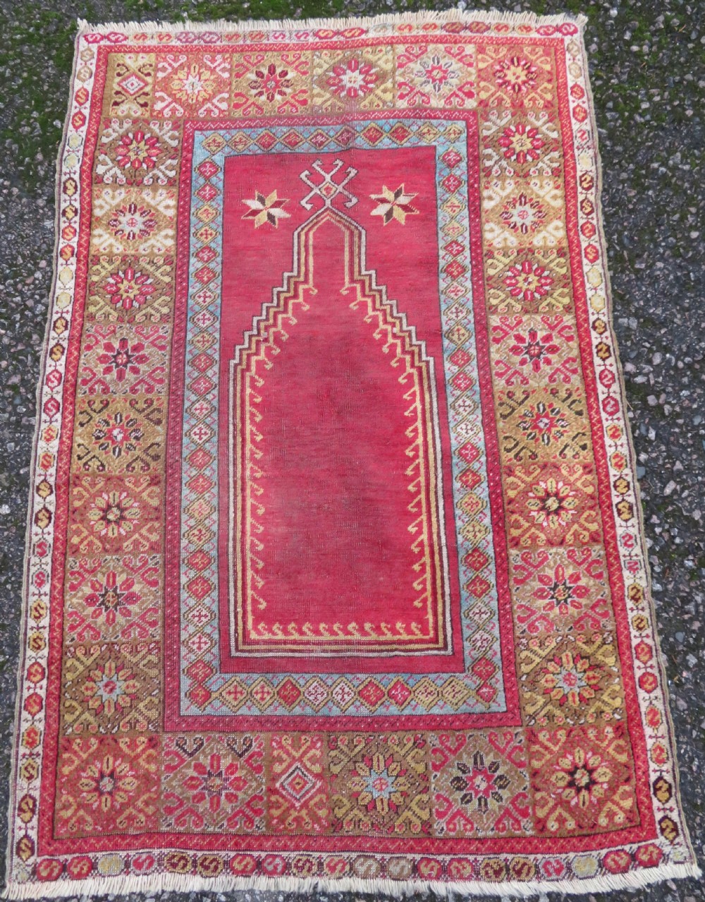 Antique Turkish Mudjur (Mujur) Prayer Rug. Mid 19th Century.