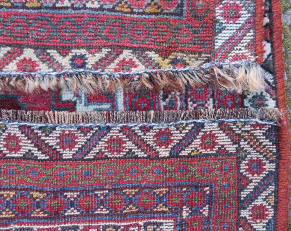 Antique Khamseh Long Narrow Runner. Peacocks & Pecking Chickens. 457cm X 84cm. View XVI