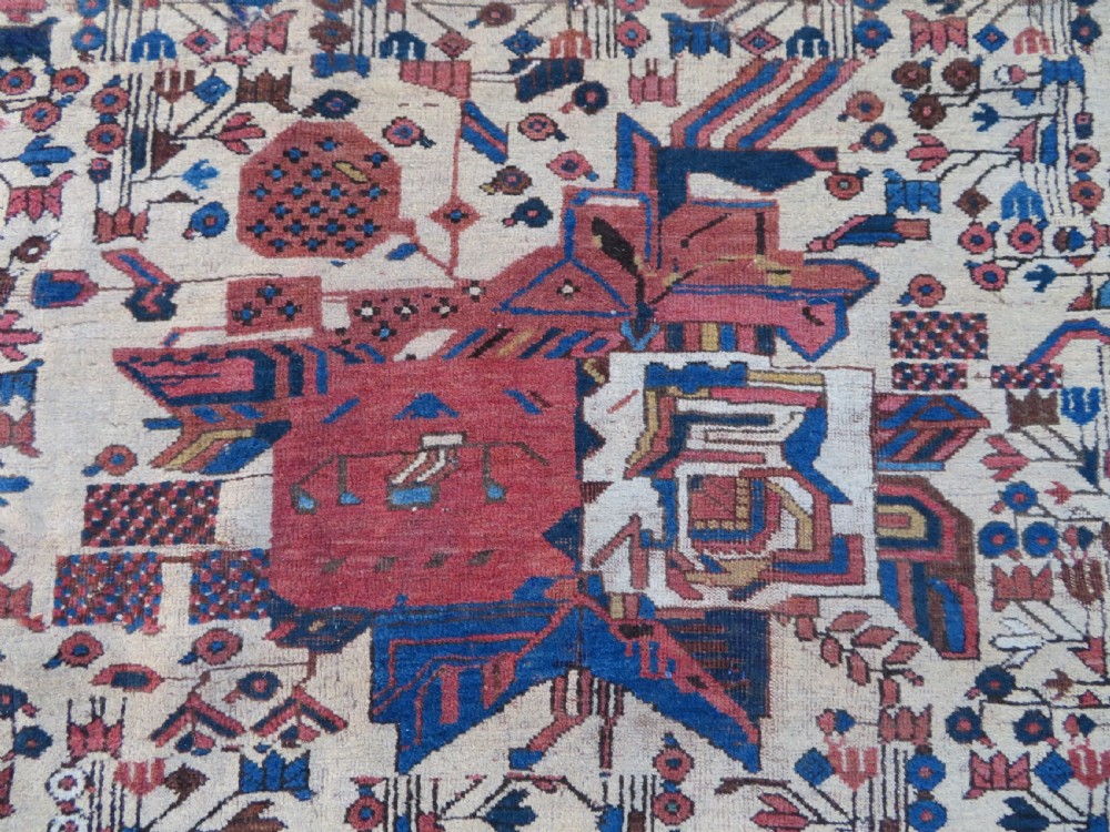 ANTIQUE AFSHAR NEYRIZ RUG. 232CM X 160CM. View IV