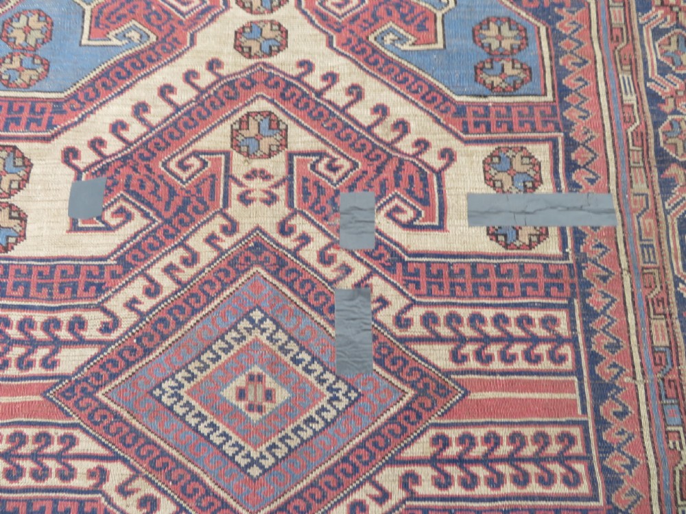 Antique Country House Turkish Caucasian Rug. 198cm X 153cm. View XII