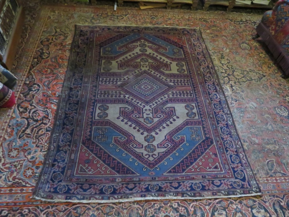 Antique Country House Turkish Caucasian Rug. 198cm X 153cm. View XIV
