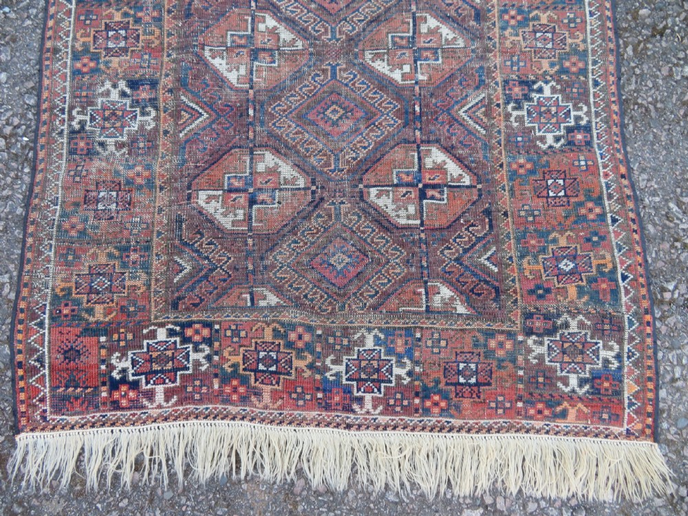 Antique Mahdad Khani Baluch Rug, Late 19th century.. 199cm x 108cm
 View II