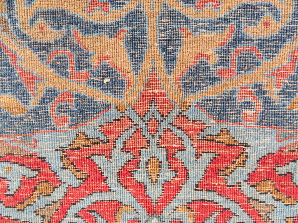 Antique Mohtasham Kashan Rug.Rare Abstract pattern. 198cm x 123cm. View XIV