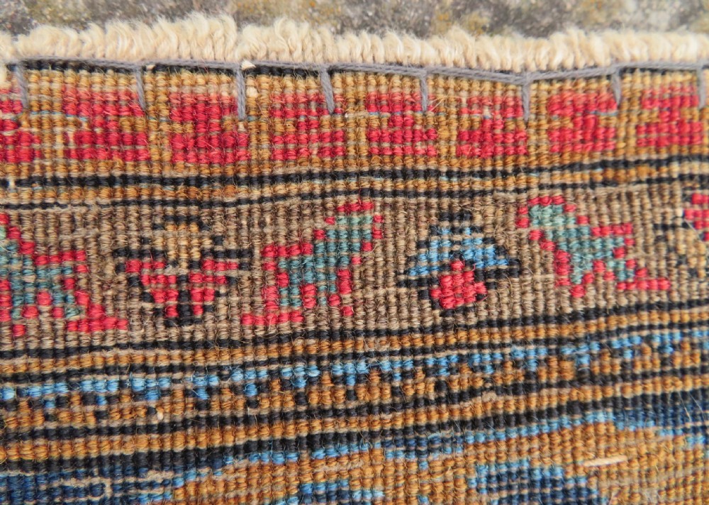 Antique Mohtasham Kashan Rug.Rare Abstract pattern. 198cm x 123cm. View XV