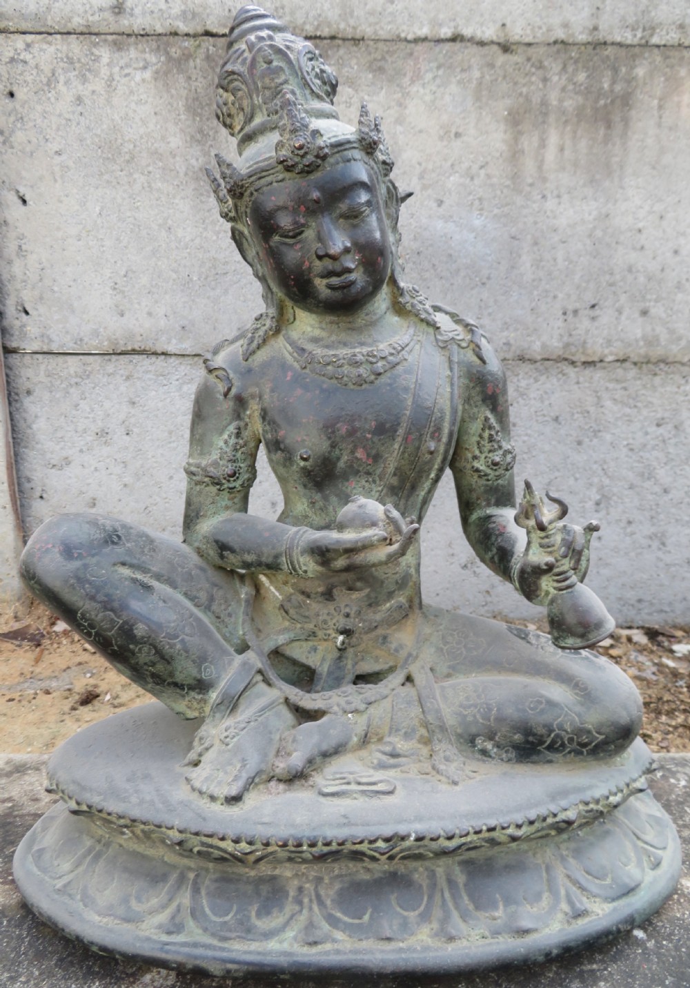TEMPLE BRONZE BODHISATTWA Avalokitesvara Lokesvara. CENTRAL JAVA,LATE 16TH CENTURY.