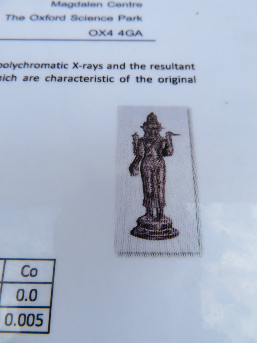 A standing four-armed copper alloy figure of the Hindu deity Shiva on a lotus pedestal with an aged patina. View XVIII