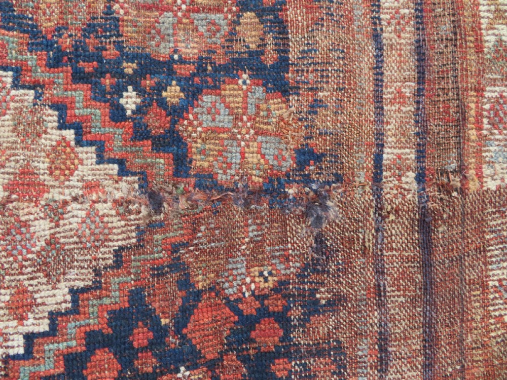 DISTRESSED ANTIQUE KHAMSEH KELLEH LARGE RUG. 360CM X 170CM. View XIII