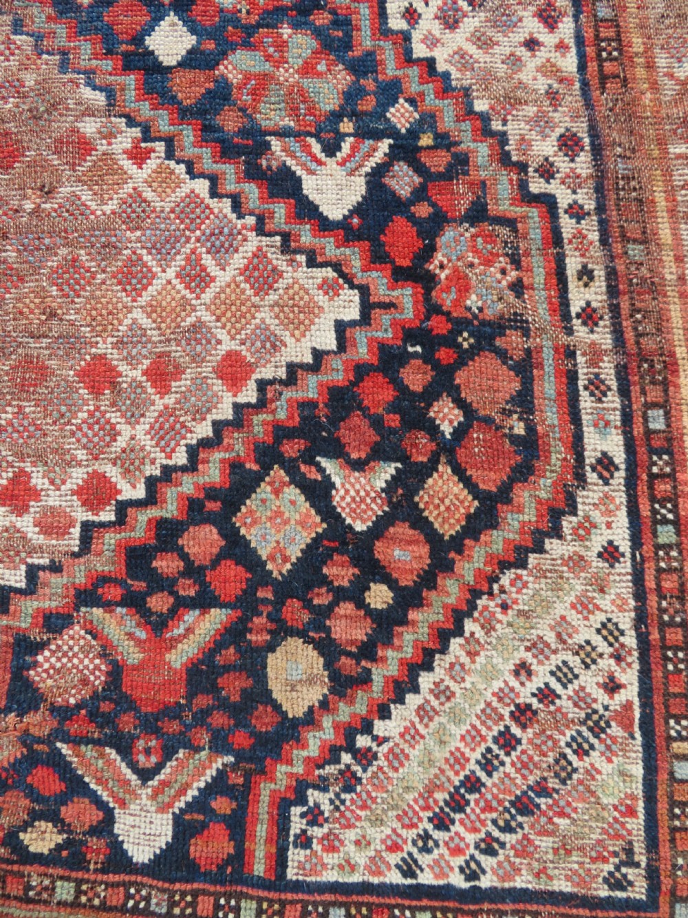 DISTRESSED ANTIQUE KHAMSEH KELLEH LARGE RUG. 360CM X 170CM. View XV