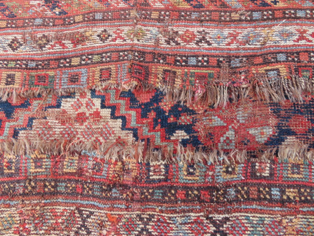 DISTRESSED ANTIQUE KHAMSEH KELLEH LARGE RUG. 360CM X 170CM. View XIX
