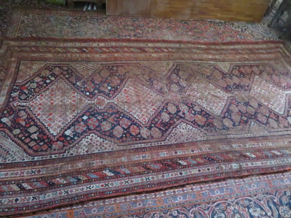 DISTRESSED ANTIQUE KHAMSEH KELLEH LARGE RUG. 360CM X 170CM. View XXII