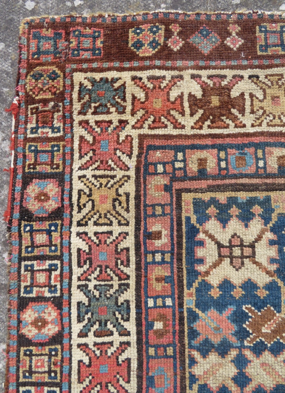 ANTIQUE CAUCASIAN SHIRVAN RUNNER LONG RUG. 430CM X 112CM. View XII