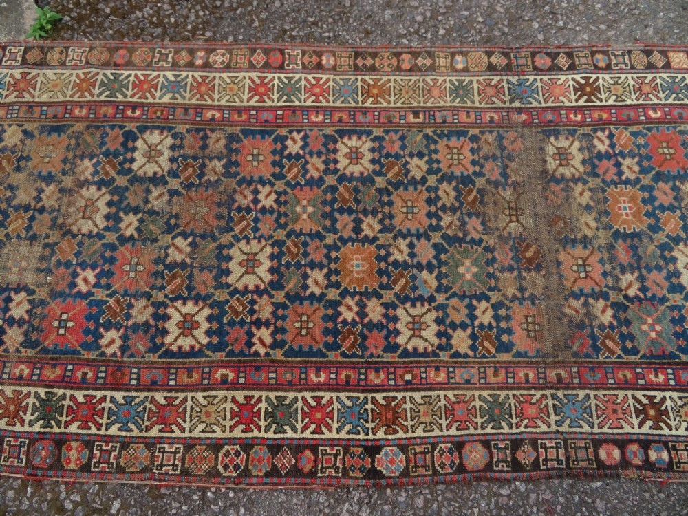 ANTIQUE CAUCASIAN SHIRVAN RUNNER LONG RUG. 430CM X 112CM. View XIV