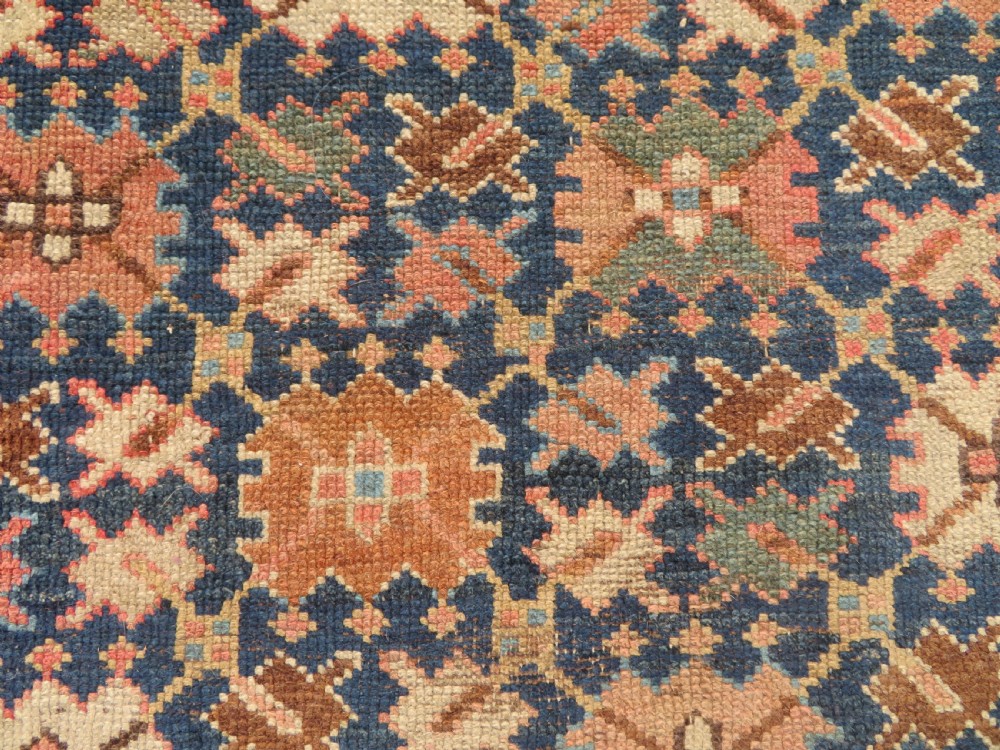 ANTIQUE CAUCASIAN SHIRVAN RUNNER LONG RUG. 430CM X 112CM. View XVI