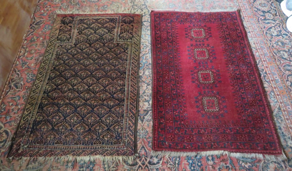 ANTIQUE BALUCH PRAYER RUG. ANTIQUE AFGHAN RUG. 138CM X 86CM. 140CM X 90CM. View XIV