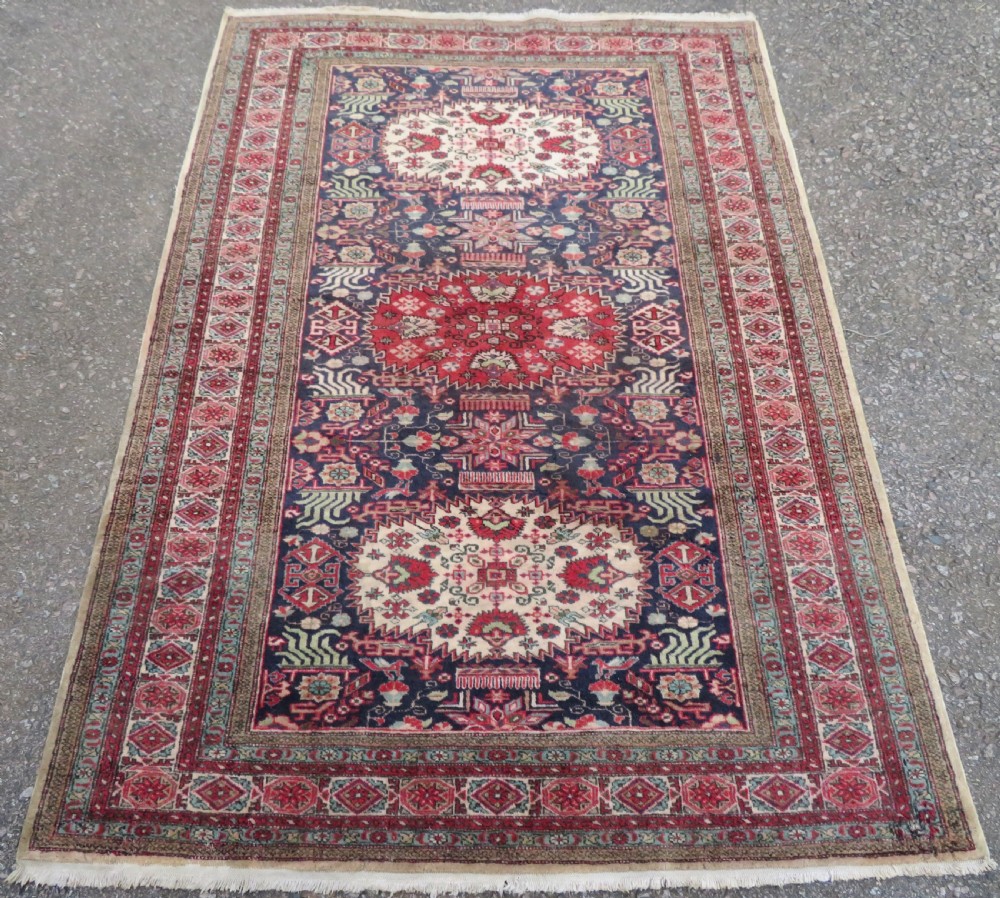 ANTIQUE INDIAN RUG. 199CM X 139CM. View II