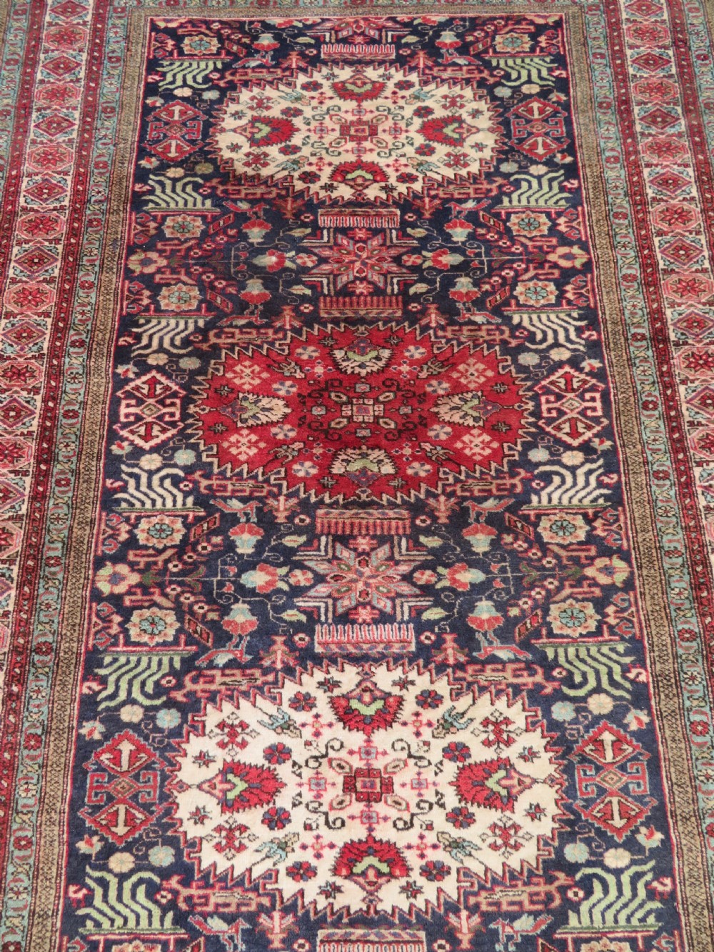ANTIQUE INDIAN RUG. 199CM X 139CM. View III
