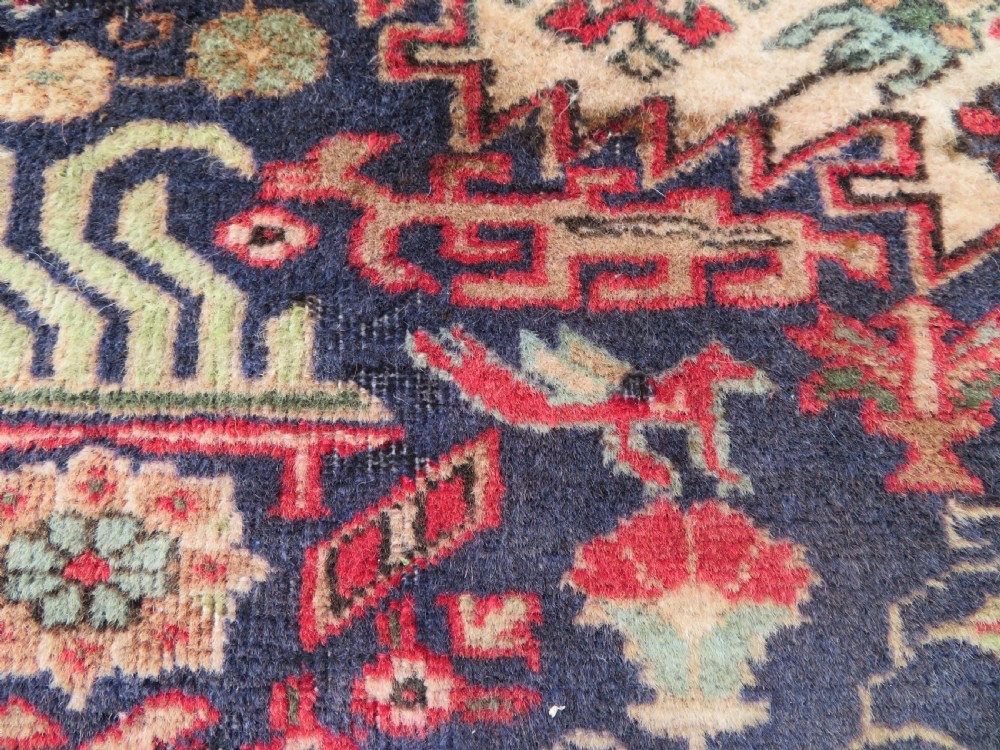 ANTIQUE INDIAN RUG. 199CM X 139CM. View IX
