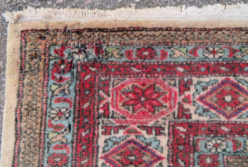 ANTIQUE INDIAN RUG. 199CM X 139CM. View XI