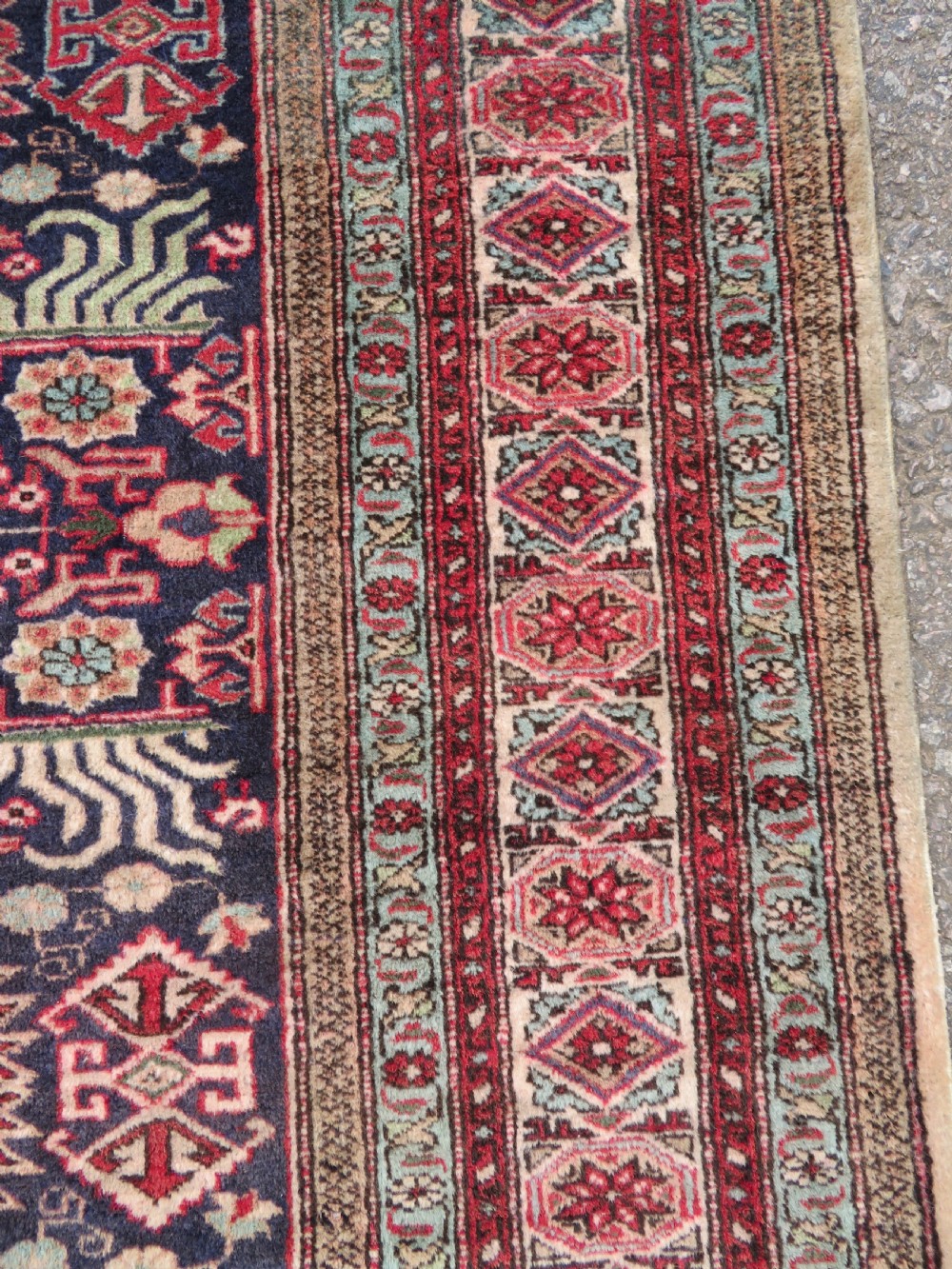 ANTIQUE INDIAN RUG. 199CM X 139CM. View XIV