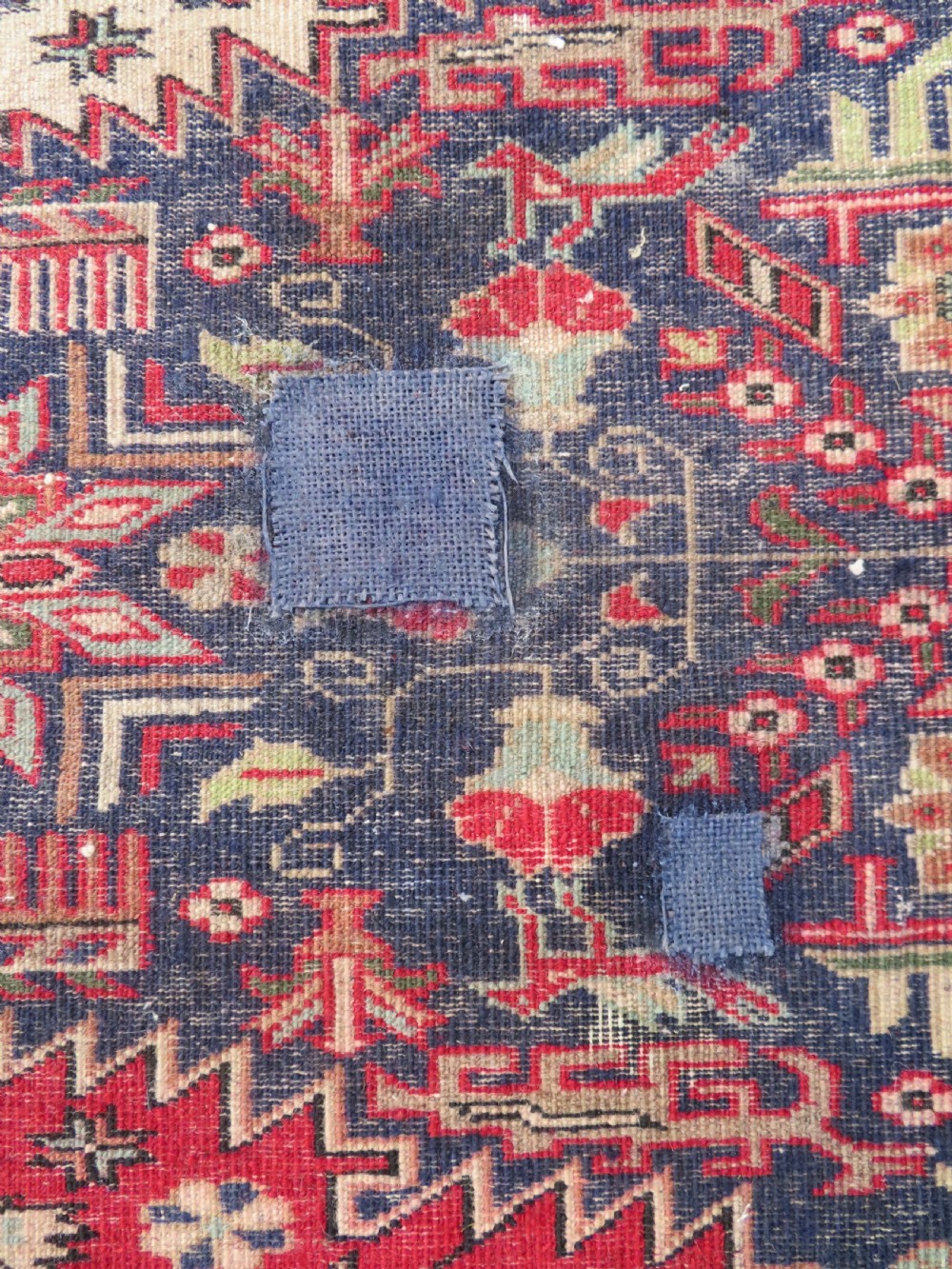 ANTIQUE INDIAN RUG. 199CM X 139CM. View XVII