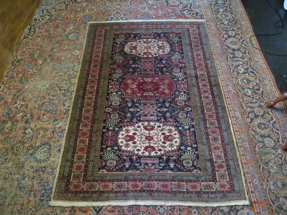 ANTIQUE INDIAN RUG. 199CM X 139CM. View XVIII